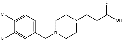 3-[4-(3,4-Dichlorobenzyl)piperazin-1-yl]propanoic acid Struktur