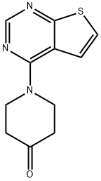 1-(噻吩并[2,3-D]嘧啶-4-基)哌啶-4-酮 结构式