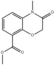 Methyl 4-methyl-3-oxo-3,4-dihydro-2H-1,4-benzoxazine-8-carboxylate Struktur