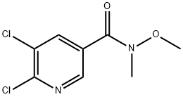 5,6-Dichloro-N-methoxy-N-methylpyridine-3-carboxamide Structure