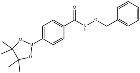 N-ベンジルオキシ-4-(4,4,5,5-テトラメチル-[1,3,2]ジオキサボロラン-2-イル)-ベンズアミド 化学構造式