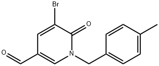 5-Bromo-1,6-dihydro-1-(4-methylbenzyl)-6-oxopyridine-3-carboxaldehyde Struktur
