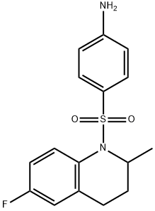 4-[(6-FLUORO-2-METHYL-3,4-DIHYDROQUINOLIN-1(2H)-YL)SULFONYL]ANILINE Structure