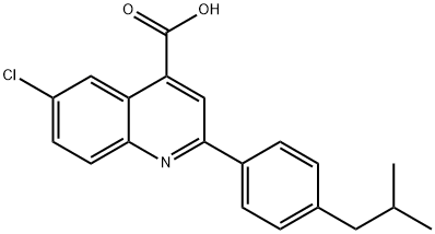6-클로로-2-(4-이소부틸페닐)퀴놀린-4-카복실산