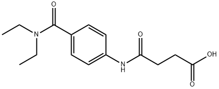 4-{4-[(DIETHYLAMINO)CARBONYL]ANILINO}-4-OXOBUTANOIC ACID 结构式