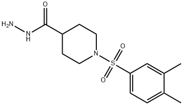1-[(3,4-DIMETHYLPHENYL)SULFONYL]PIPERIDINE-4-CARBOHYDRAZIDE Struktur