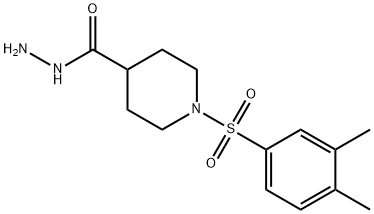 1-[(3,4-DIMETHYLPHENYL)SULFONYL]PIPERIDINE-4-CARBOHYDRAZIDE 化学構造式