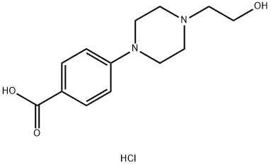 4-[4-(2-HYDROXY-ETHYL)-PIPERAZIN-1-YL]-BENZOIC ACID HYDROCHLORIDE 化学構造式