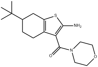 6-TERT-BUTYL-3-(MORPHOLIN-4-YLCARBONYL)-4,5,6,7-TETRAHYDRO-1-BENZOTHIEN-2-YLAMINE Structure