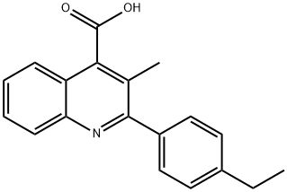2-(4-乙基苯基)-3-甲基喹啉-4-羧酸 结构式