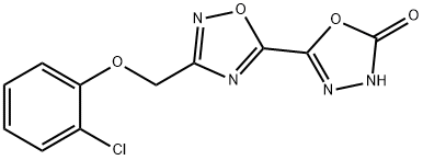 5-{3-[(2-chlorophenoxy)methyl]-1,2,4-oxadiazol-5-yl}-1,3,4-oxadiazol-2(3h)-one Structure