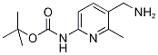 5-(氨基甲基)-6-甲基吡啶-2-基氨基甲酸叔丁酯 结构式
