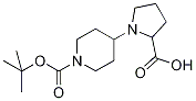 1-[1-(tert-butoxycarbonyl)piperidin-4-yl]pyrrolidine-2-carboxylic acid,,结构式