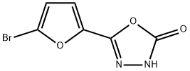 5-(5-ブロモ-2-フリル)-1,3,4-オキサジアゾール-2(3H)-オン 化学構造式