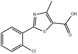2-(2-氯苯基)-4-甲基-1,3-噻唑-5-羧酸 结构式