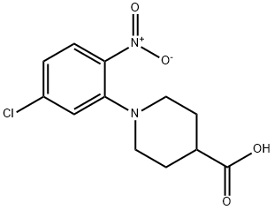 1-(5-chloro-2-nitrophenyl)-4-piperidinecarboxylic acid Struktur