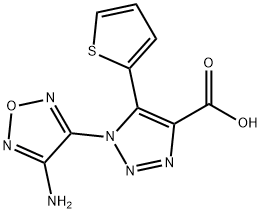 1-(4-Amino-1,2,5-oxadiazol-3-yl)-5-thien-2-yl-1H-1,2,3-triazole-4-carboxylic acid Struktur