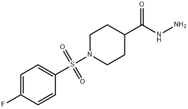 1-[(4-Fluorophenyl)sulfonyl]piperidine-4-carbohydrazide Structure