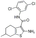 2-氨基-N-(2,5-二氯苯基)-6-甲基-4,5,6,7-四氢苯并噻吩-3-甲酰胺,,结构式