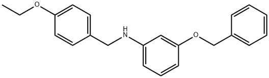 3-(Benzyloxy)-N-(4-ethoxybenzyl)aniline Structure