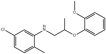 5-Chloro-N-[2-(2-methoxyphenoxy)propyl]-2-methylaniline 化学構造式