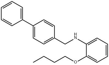N-([1,1'-ビフェニル]-4-イルメチル)-2-ブトキシアニリン 化学構造式