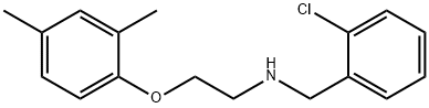 N-(2-Chlorobenzyl)-2-(2,4-dimethylphenoxy)-1-ethanamine 化学構造式