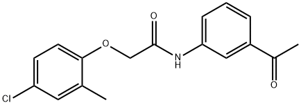 N-(3-乙酰基-苯基)-2-(4-氯-2-甲基-苯氧基)-乙酰胺, 314023-43-3, 结构式