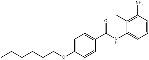 N-(3-Amino-2-methylphenyl)-4-(hexyloxy)benzamide 化学構造式