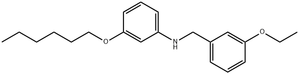 N-(3-Ethoxybenzyl)-3-(hexyloxy)aniline 结构式