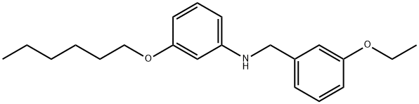 N-(3-Ethoxybenzyl)-3-(hexyloxy)aniline,1040682-75-4,结构式