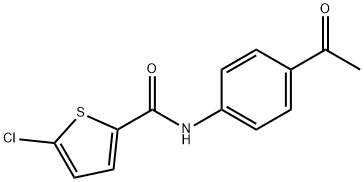 5-氯-N-(4-乙酰苯基)噻吩-2-甲酰胺 结构式