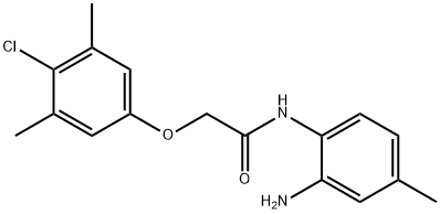 N-(4-Amino-2-methylphenyl)-2-(4-chloro-3,5-dimethylphenoxy)acetamide 化学構造式