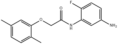 N-(5-Amino-2-fluorophenyl)-2-(2,5-dimethylphenoxy)acetamide 结构式