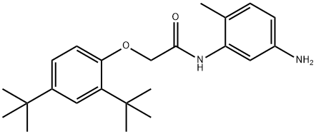 N-(5-Amino-2-methylphenyl)-2-[2,4-di(tert-butyl)-phenoxy]acetamide Struktur