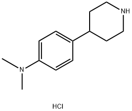 N,N-二甲基-4-(哌啶-4-基)苯胺二盐酸盐, 131416-78-9, 结构式