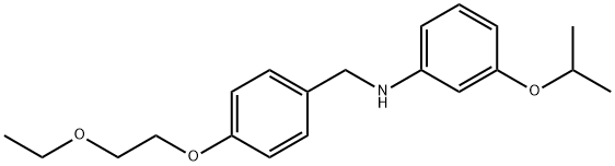 N-[4-(2-Ethoxyethoxy)benzyl]-3-isopropoxyaniline 结构式