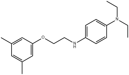 N1-[2-(3,5-dimethylphenoxy)ethyl]-N4,N4-diethyl-1,4-benzenediamine 化学構造式