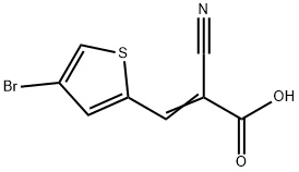 (Z)-3-(4-溴噻吩-2-基)-2-氰基丙烯酸,1087780-82-2,结构式