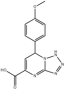 7-(4-methoxyphenyl)-4,7-dihydrotetrazolo[1,5-a]pyrimidine-5-carboxylic acid Struktur