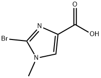 2-Bromo-1-methyl-1H-imidazole-4-carboxylic  acid 化学構造式