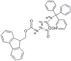 L-ASPARAGINE-N-FMOC, N-BETA-TRITYL,1217456-18-2,结构式