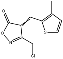 (4E)-3-(chloromethyl)-4-[(3-methyl-2-thienyl)methylene]isoxazol-5(4H)-one,1142199-70-9,结构式