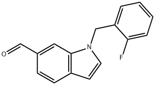 1-(2-氟苄基)-1H-吲哚-6-甲醛,944893-43-0,结构式