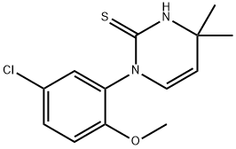 1-(5-chloro-2-methoxyphenyl)-4,4-dimethyl-1,4-dihydropyrimidine-2-thiol 化学構造式