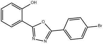 2-[5-(4-bromophenyl)-1,3,4-oxadiazol-2-yl]phenol 化学構造式