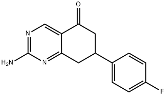 2-amino-7-(4-fluorophenyl)-7,8-dihydroquinazolin-5(6H)-one Structure