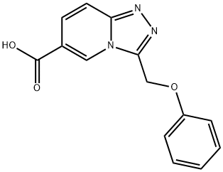 3-(phenoxymethyl)[1,2,4]triazolo[4,3-a]pyridine-6-carboxylic acid 化学構造式