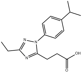 3-[3-ethyl-1-(4-isopropylphenyl)-1H-1,2,4-triazol-5-yl]propanoic acid 结构式