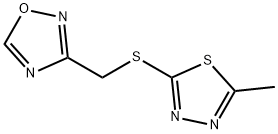 3-{[(5-methyl-1,3,4-thiadiazol-2-yl)thio]methyl}-1,2,4-oxadiazole Struktur